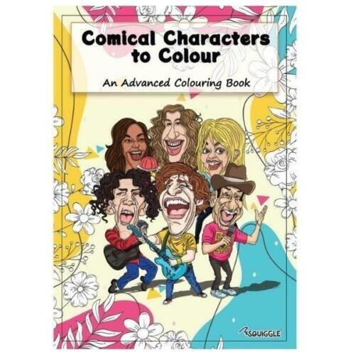 A4 Comical Characters Colouring Book Kids Adults Therapy Colouring Book