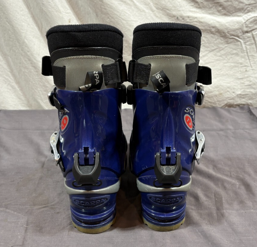 SALOMON Scarponi da sci Scarpa T2 3 pin 75 mm Telemark US uomo 7 5 EU 40 blu ECCELLENTI