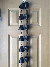 Cup Rain Chain Metal Black Finish