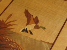 HUDSON RIVER INLAY PICTURE - MALLARD DUCK - WOOD MARQUETRY by NELSON 10X13  3