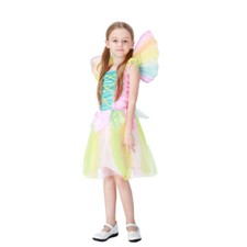 Cosplay Cute Rainbow Angel Dress Girl Princess Halloween Dresses Wings Costumes