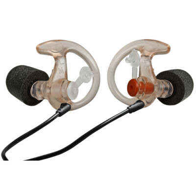 SureFire EP-7 Sonic Defenders Ultra Earplugs Foam Tipped, Clear, Medium