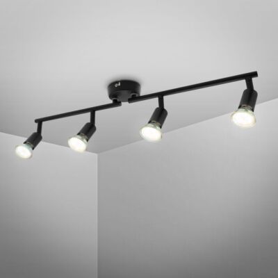 4 Wege LED Decken Leuchte Strahler Lampe Wohnzimmer Küche verstellbar schwarz