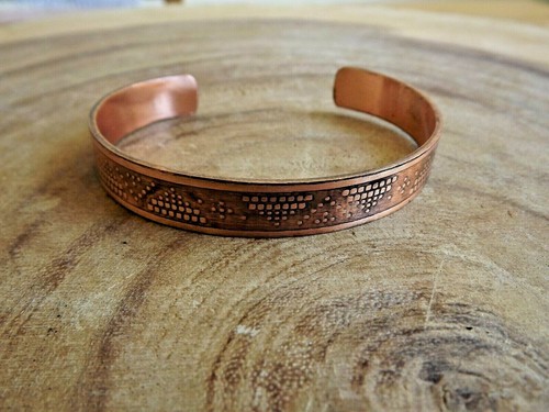 Pure Copper Bracelet Arthritis Therapy Healing Adjustable - Native American - Picture 7 of 9