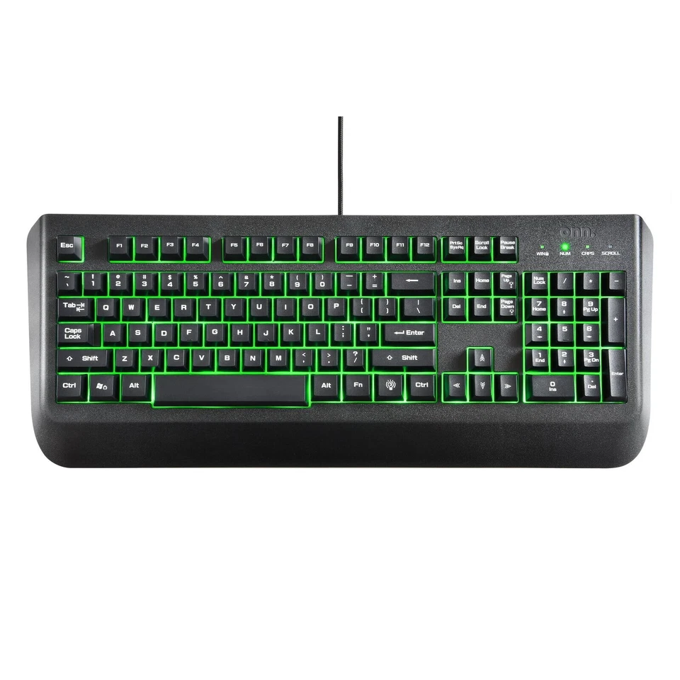 onn. 4-PC Gaming Starter Kit with LED Keyboard, Programmable Mouse NEW - Image 2 of 4