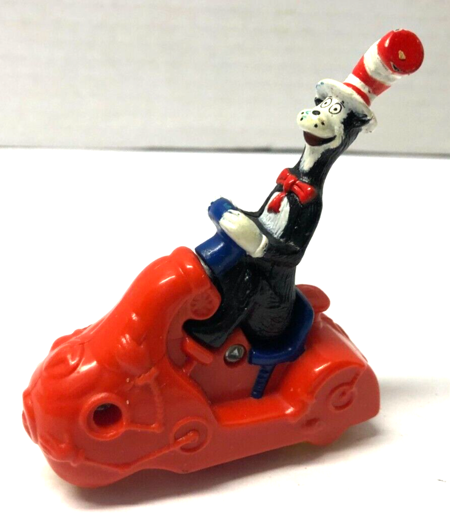 1992年 Cat's Meow Collectibles Hershey's Dr. Seuss CAT IN THE HAT Pull Back N Go Car Figure Toy 2003