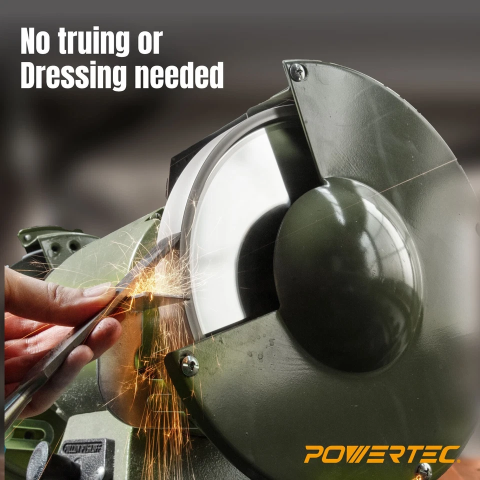 POWERTEC 15700 CBN Grinding Wheel 8 inch 180 Grit, 1" Wide with 5/8" Arbor, 1PK - Image 4 of 4