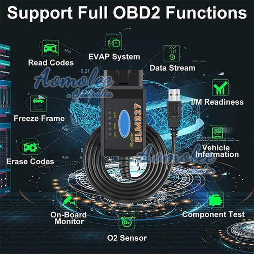 ELM327 USB OBD2 Modified For Ford MS-CAN HS-CAN Mazda Diagnostic Forscan - Picture 4 of 9