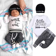 Newborn Baby Boy Girl Bodysuit Jumpsuit Outfits Infant Tops & Romper Clothes Set