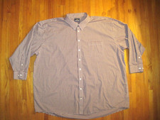 Stafford 4XL-20 Big 34/35 Travel Performance Super Maroon Check Dress Shirt New