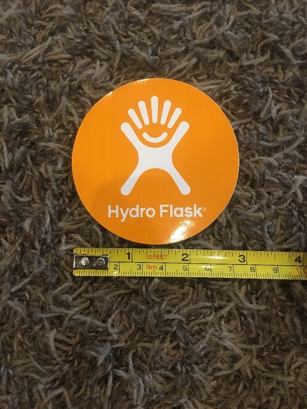 Hydro Flask Orange Round Sticker Decal Approx 3”