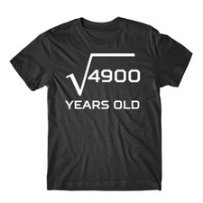 70th Birthday Shirt - Square Root Of 4900 Funny 70 Years Old T-Shirt