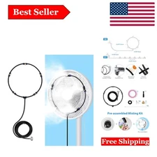 Efficient Outdoor Mister System - 20 FT Line With Brass Nozzles for Heat Relief