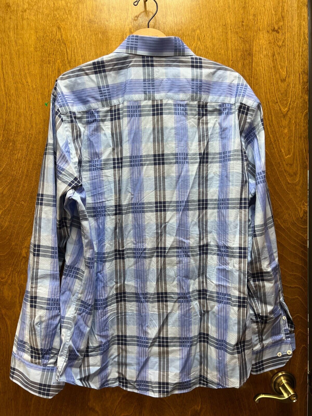 Men "BUGATCHI" blue patterned shirt.Size XL. Prev… - image 2