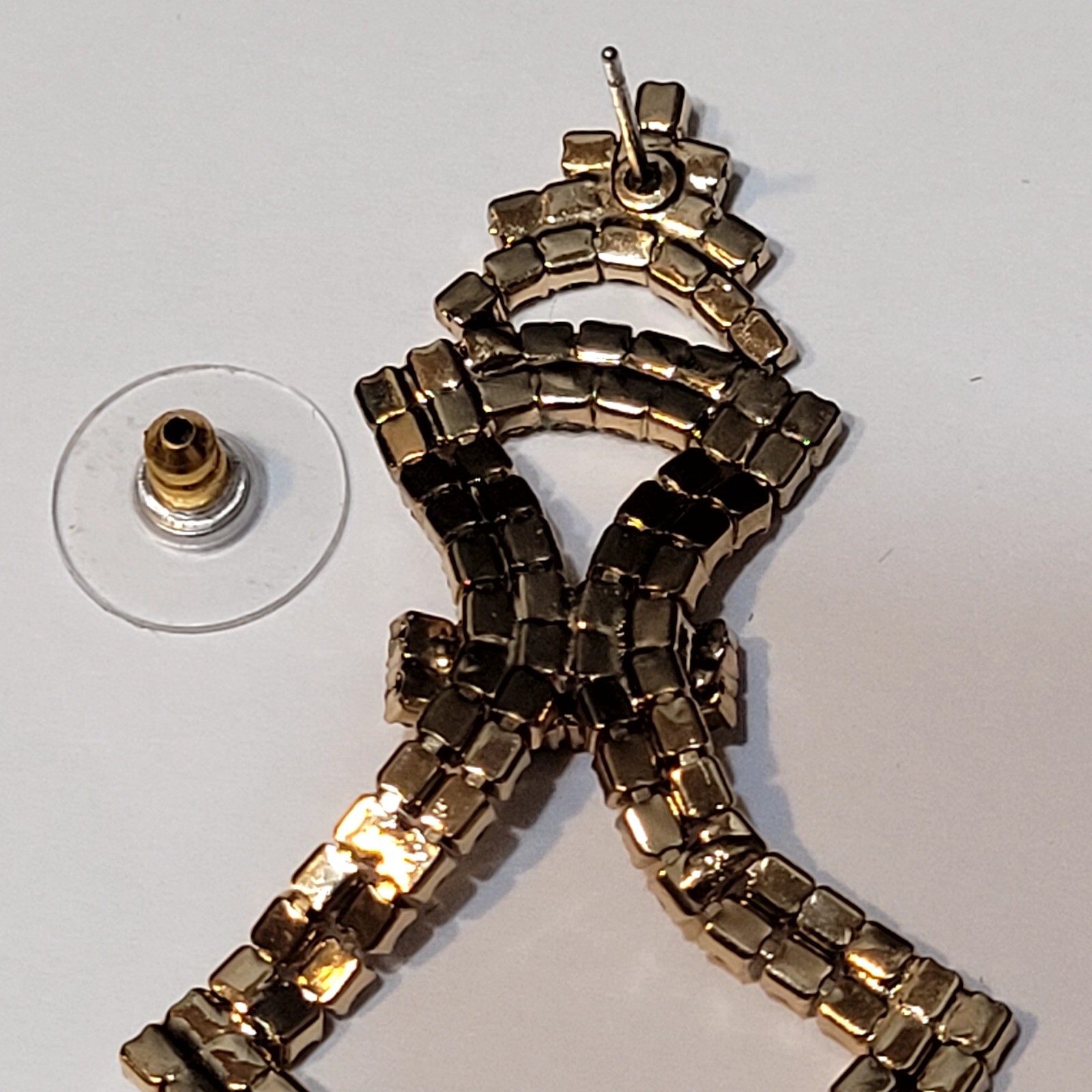 Goltone Rhinestone Statement  Stud Earrings - image 14