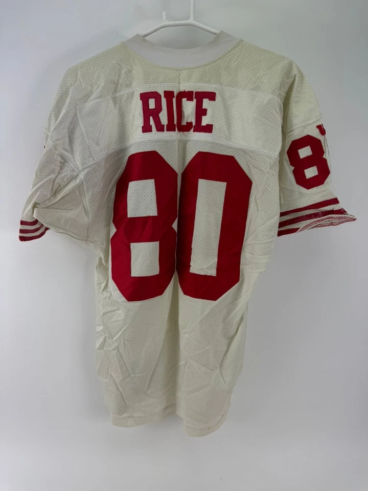 Camiseta Wilson Proline San Francisco 49ers Jerry Rice 75 Aniversario 42 Blanca Foto 2 de 4