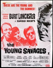 YOUNG SAVAGES 1961 Burt Lancaster, Dina Merrill, Edward Andrews TRADE ADVERT