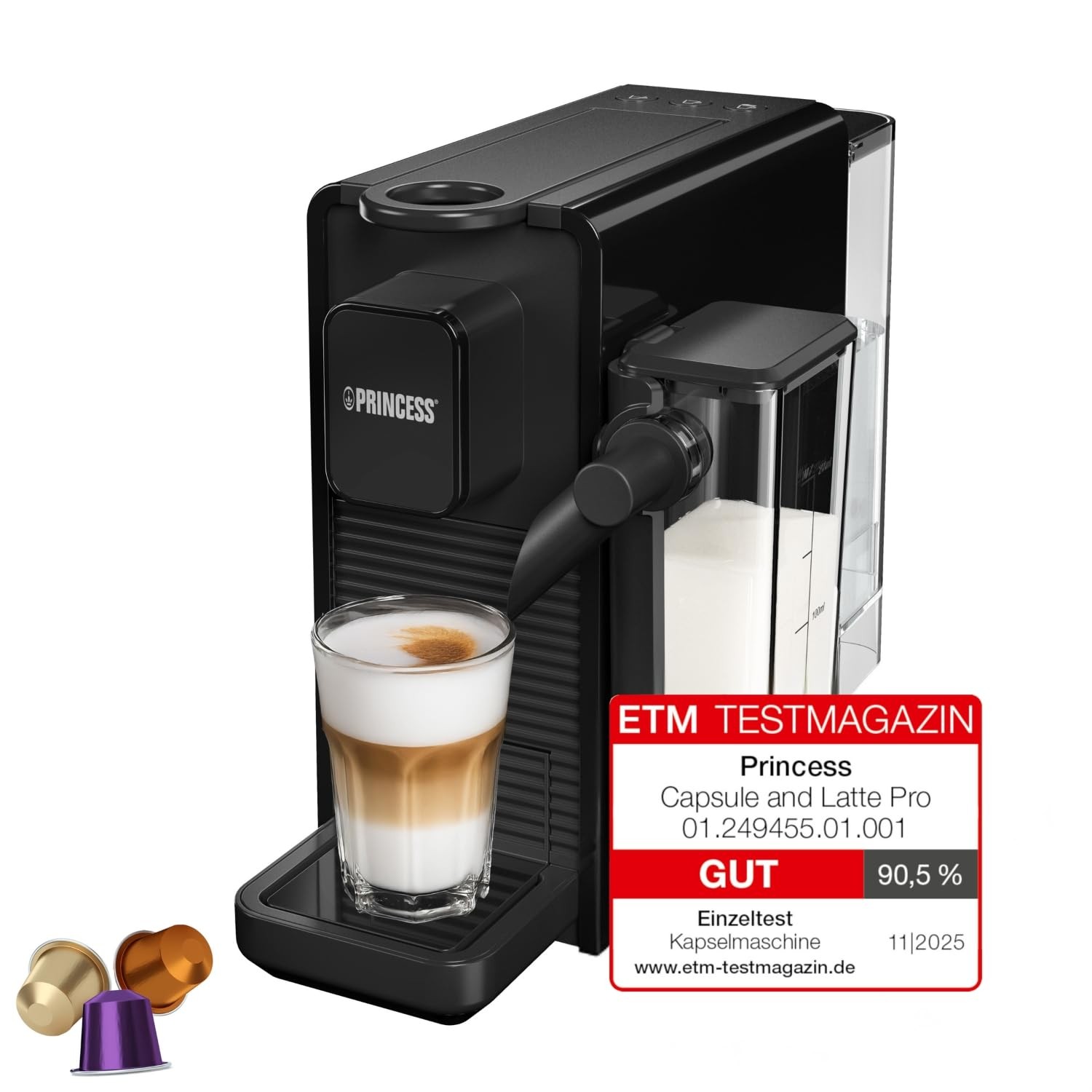 Princess Capsule and Latte Pro Macchina da Caffè a Capsule Compatibile Nespresso