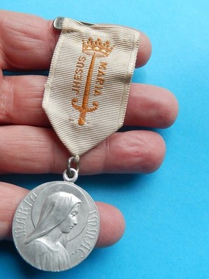 MEDAILLE Französische Frauenliga Heiliges Herz Jesu Wappen Jeanne D ARC