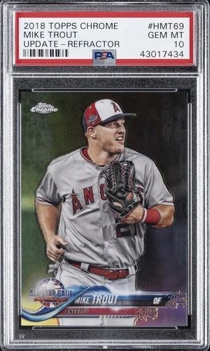 2018 Topps Chrome Update Refractor /250 Mike Trout Update PSA 10 -RARE!