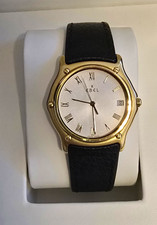 EBEL Classic Wave Quarz Herrenuhr Gold mit sc...