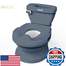 Ingenuity My Size Potty Pro Blue Toddler Training Toilet, Realistic Sound
