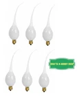 6 Silicone Dipped, Electric Candle Lamp Chandelier Bulbs 5 Watt E12 Base