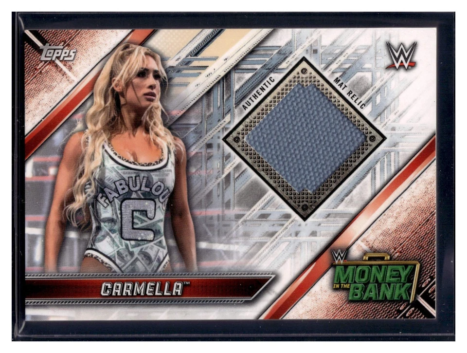 Carmella #DMR-CM WWE Money In The Bank 2018 Mat Relic Wrestling Trading Card. - Image 3 of 4
