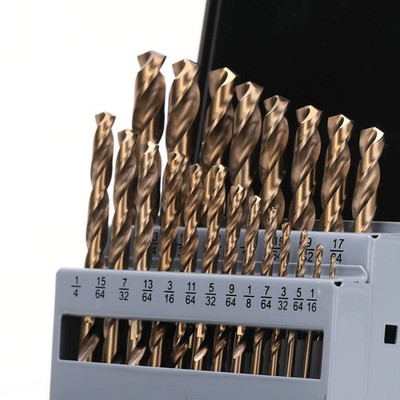 Cobalt Drill Bit Set, Yougfin 21PCS M35 Metal Drill Bit Set for Steel 1/16''1/...