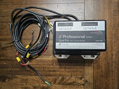 Dual Pro PS2 Professional Series Two 15 AMP Bank Battery Charger Boat Provolt