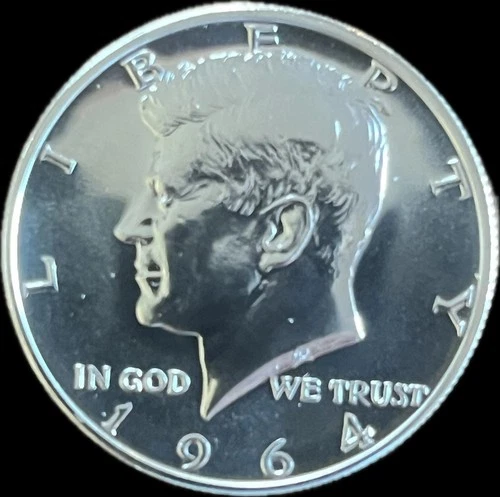 1964 Kennedy Half Dollar Proof 90% Silver Beautiful Mirror Finish