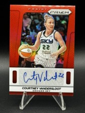 2025 Panini Prizm WNBA Courtney Vandersloot Throwback True Red Auto 49/99 SP