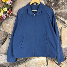 Vintage 1970s Sears Sportswear Perma-Prest The Mens Store Zip Jacket Blue Sz 42