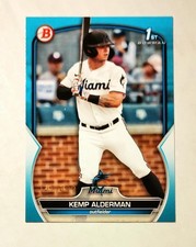 Kemp Alderman 2023 1st Bowman SKY BLUE Border 148/499 Marlins #BD-123 Draft W6