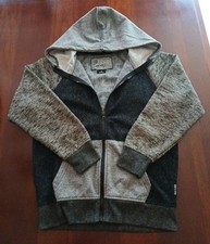Brooklyn Cloth Boys Black/Grey Hoodie Size M Full Zipper With Front Pockets NWOT