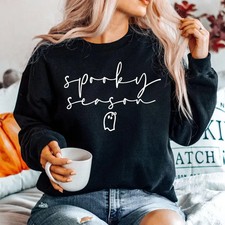 Spooky Season Ghost Sweatshirt Halloween Cute Fall Season Gift Unisex