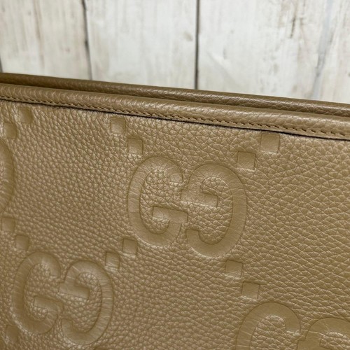 GUCCI Jumbo GG clutch bag second bag leather Shima large logo - Picture 4 of 20