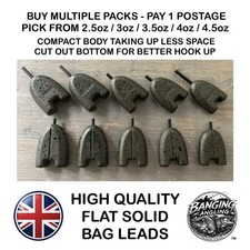 Solid Bag Leads, Carp Fishing In Line Leads, Packs of 3 or 5 in 2.5-4.5oz (403)