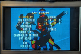 Sega Saturn Gun Controller Light Gun HSS-0152 + Virtua Cop 1 & 2. Tested. Japan