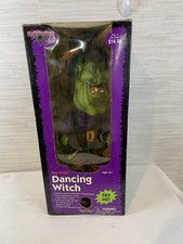 Vintage Halloween dancing witch singing animated with box tested works Big Head
