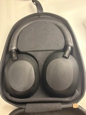 Sony WH-1000XM5 Noise Cancelling Headphones Black Hard Case & Cables