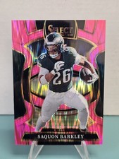 2025 Panini Select Saquon Barkley Pink Shock Prizm Concourse #90 Eagles
