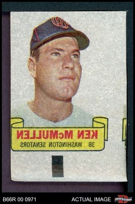 1966 Topps Rub Offs  Ken McMullen  Senators 3 - VG