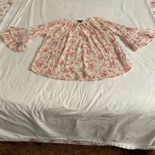 Vintage Chaps Y2K Flare Sleeve Top Women’s XL Whimsigoth Fairy Grunge Bell 90’s