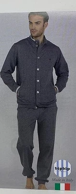 Bip Bip Sweat sans Capuche Abbottonée Devant en Coton Bleu Gris Art. 5040 - Photo 1/3