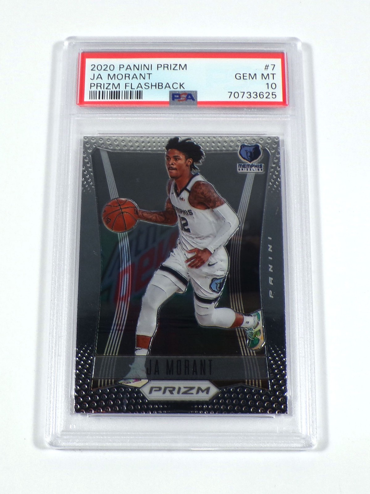 2020-21 Panini Prizm Ja Morant Prizm Flashback #7 Grizzlies PSA 10
