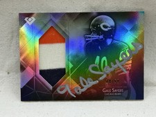 14/50 Gale Sayers 2015 Topps Diamond Jumbo Patch Auto Silver Ink 3 Color Bears