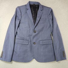 Crewcuts Ludlow Blazer Boys 14 Blue Wool Suit Jacket Formal Wedding Party
