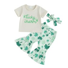 Toddler Infant Baby Girl Fall Clothes Pumpkin Letter 18-24 Months Lucky Charm