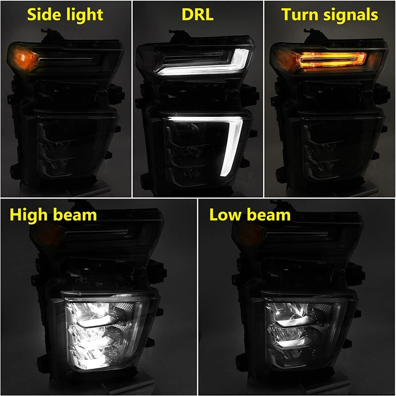 L+R Pair For Chevy Silverado 2500HD 3500HD 2020-2023 LED High Low+DRL Headlight Foto 4 de 4